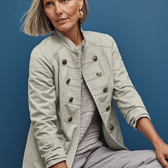 J. Jill Gray Utility Jacket with Gold Accents - Picture 4 of 9